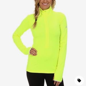 Nike | Hyperwarm Half-zip | High-Vis Highlighter Yellow